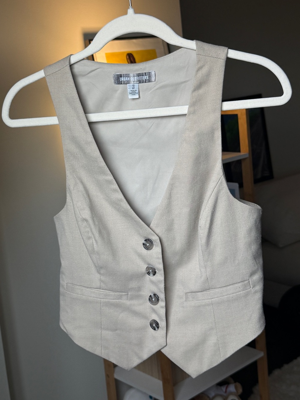 Urban Outfitters Beige Tailored Vest - Women's